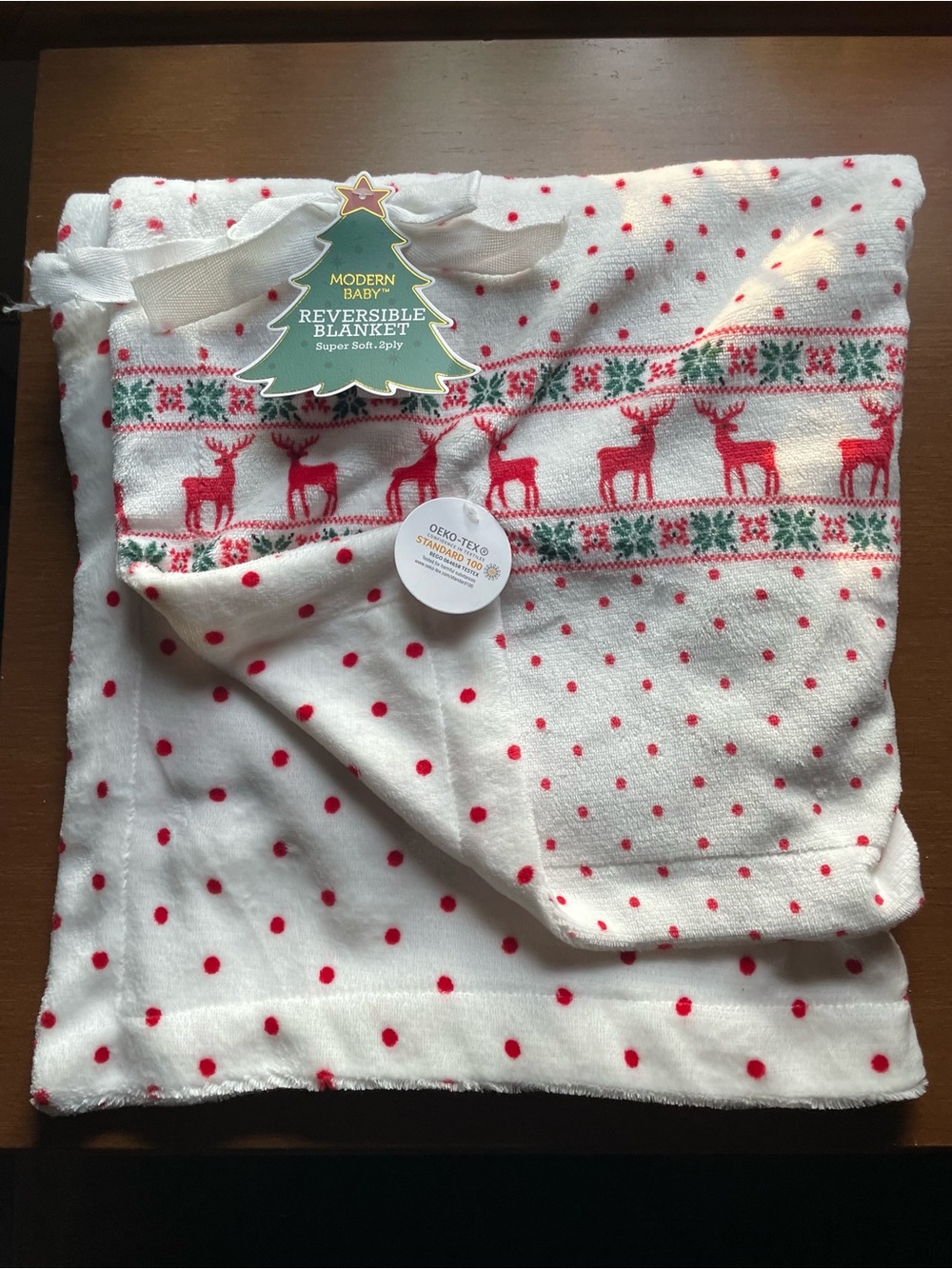 New Modern Baby Soft Reversible Blanket 30” x 40” Winter Print